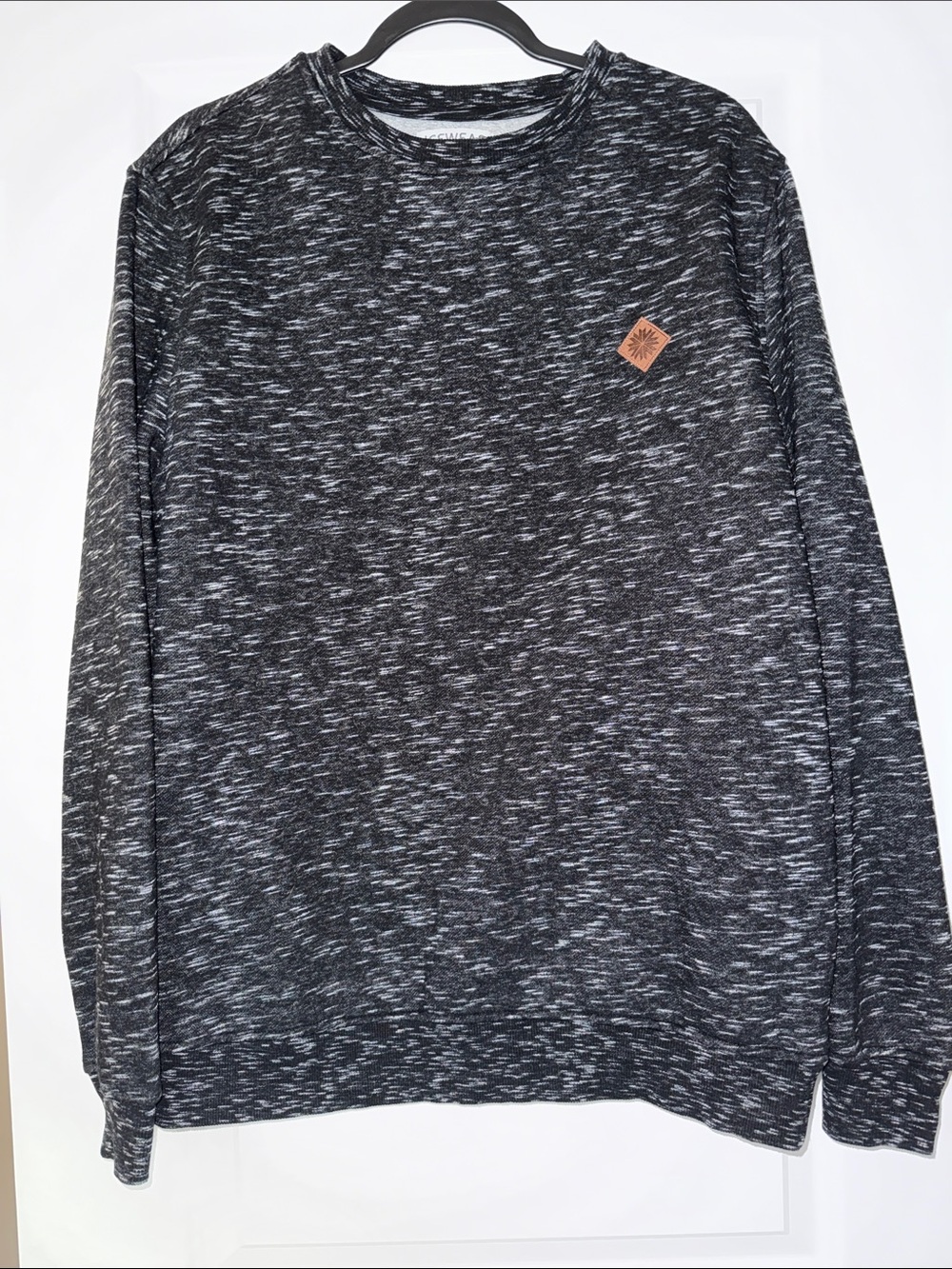 Icewear Iceland Black and White Heathered Round Neck Pull-over Sweatshirt L
